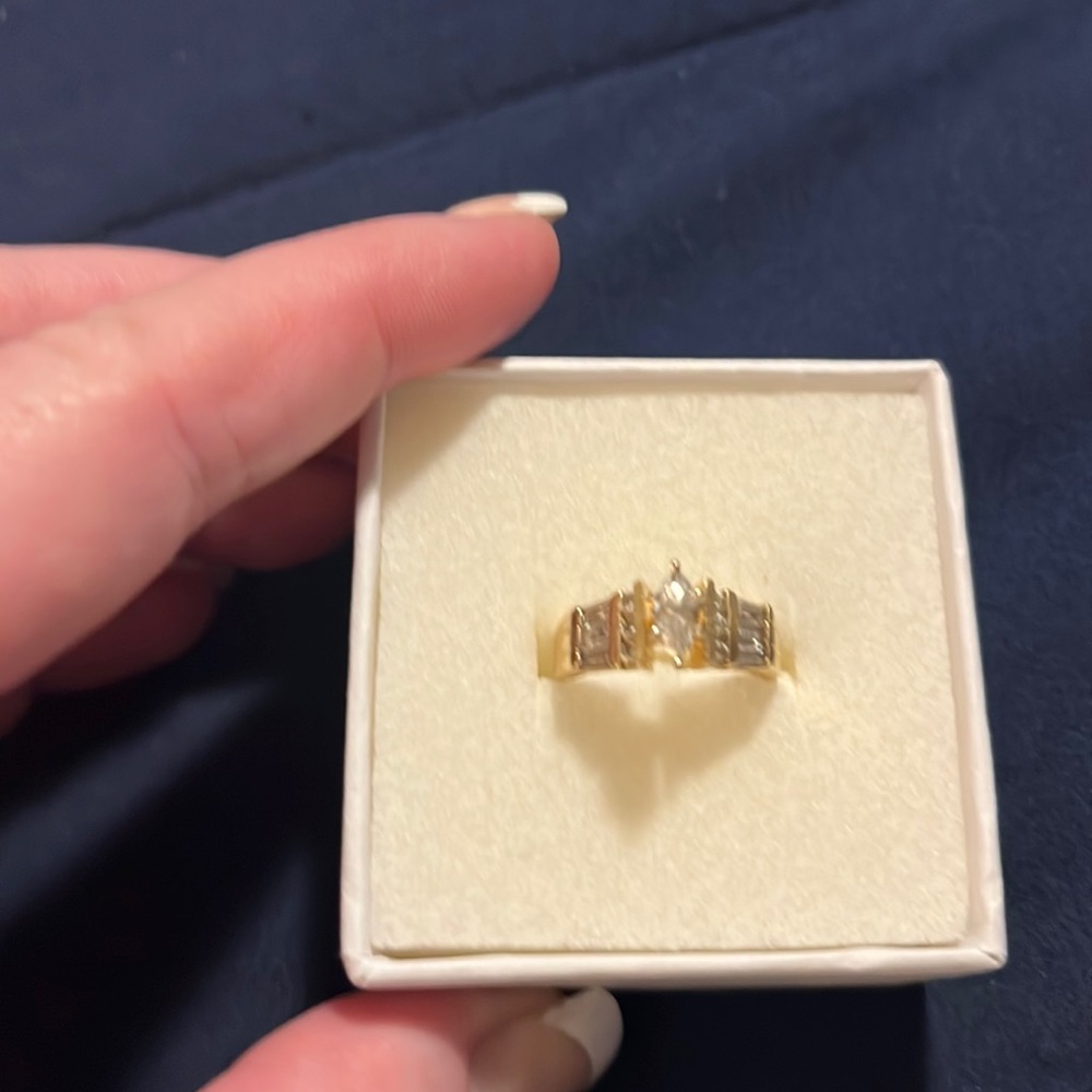 14k gold ring.